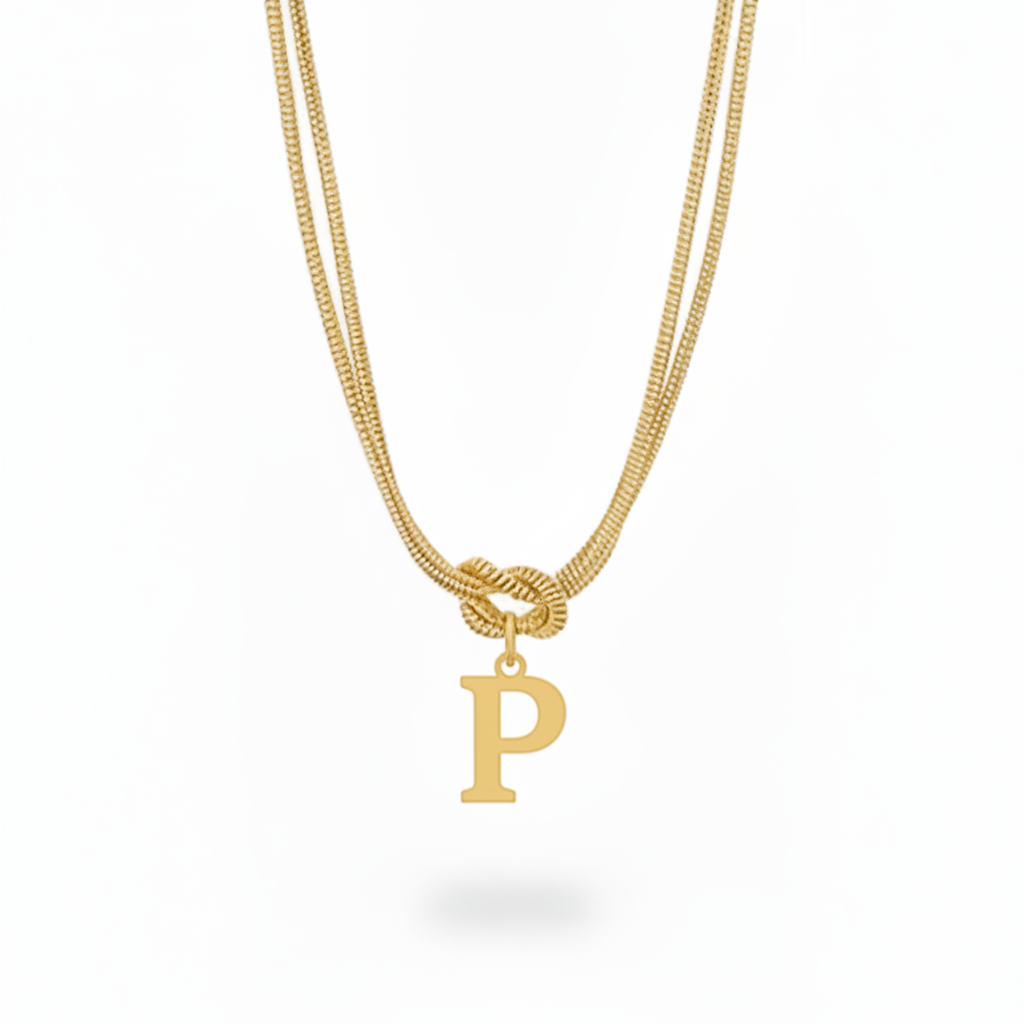 Collana con Iniziale "Nodo Alfabeto"