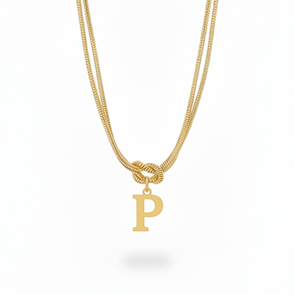 Collana con Iniziale "Nodo Alfabeto"