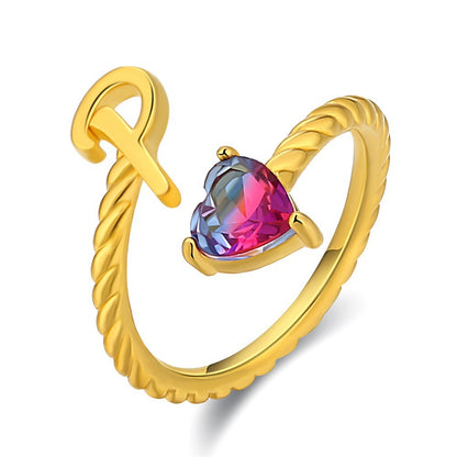 Anello regolabile con nome "Coda di sirena"