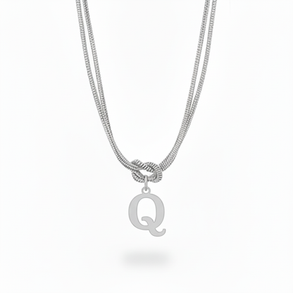 Collana con Iniziale "Nodo Alfabeto"