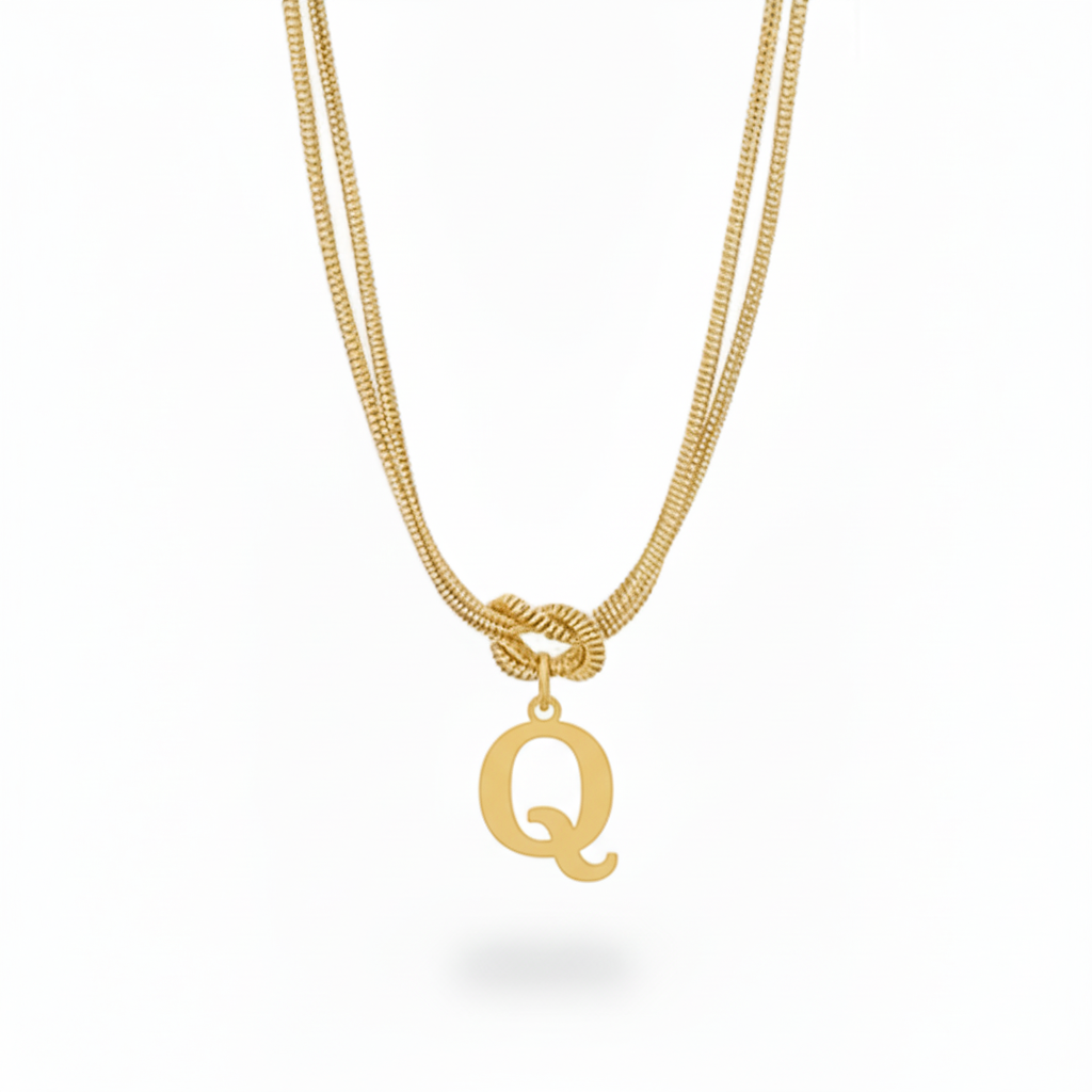 Collana con Iniziale "Nodo Alfabeto"