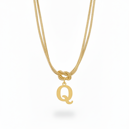 Collana con Iniziale "Nodo Alfabeto"