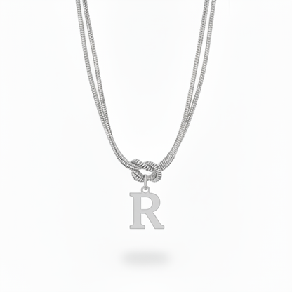 Collana con Iniziale "Nodo Alfabeto"