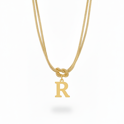 Collana con Iniziale "Nodo Alfabeto"