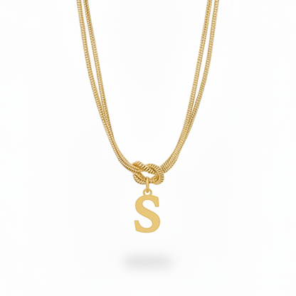 Collana con Iniziale "Nodo Alfabeto"