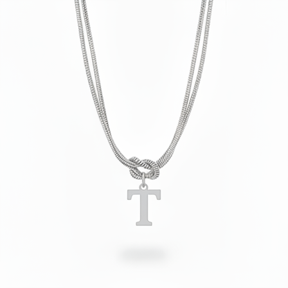 Collana con Iniziale "Nodo Alfabeto"