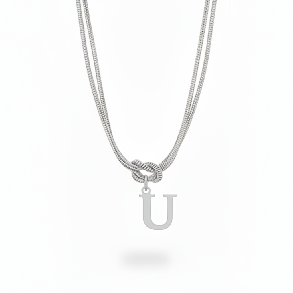 Collana con Iniziale "Nodo Alfabeto"