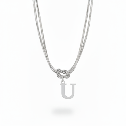 Collana con Iniziale "Nodo Alfabeto"