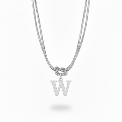 Collana con Iniziale "Nodo Alfabeto"