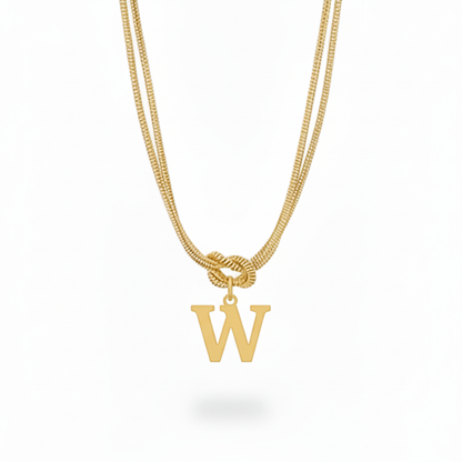 Collana con Iniziale "Nodo Alfabeto"