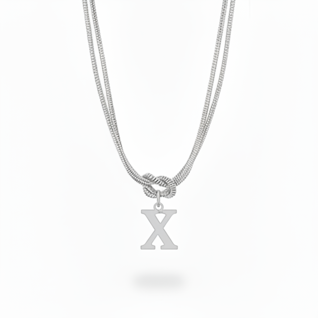 Collana con Iniziale "Nodo Alfabeto"