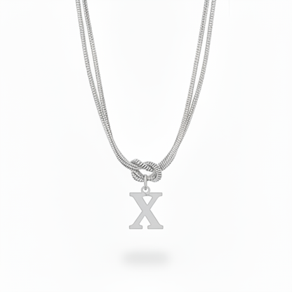 Collana con Iniziale "Nodo Alfabeto"