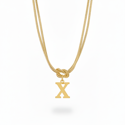 Collana con Iniziale "Nodo Alfabeto"