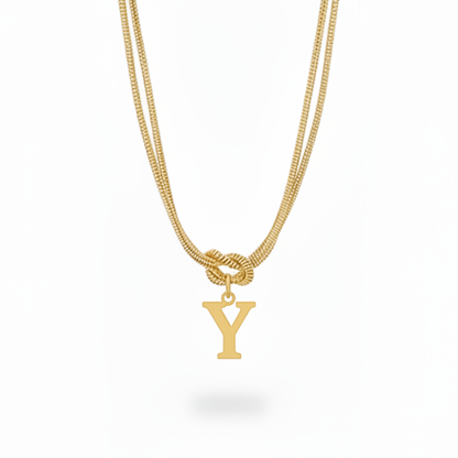 Collana con Iniziale "Nodo Alfabeto"