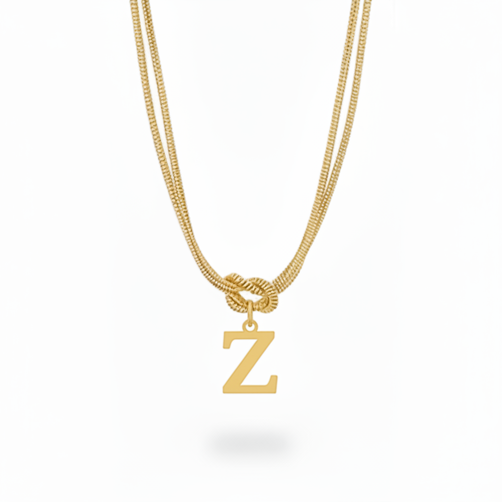 Collana con Iniziale "Nodo Alfabeto"