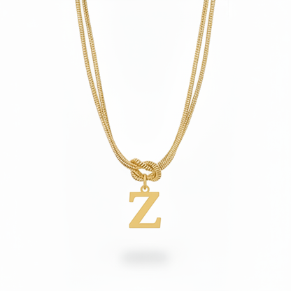 Collana con Iniziale "Nodo Alfabeto"