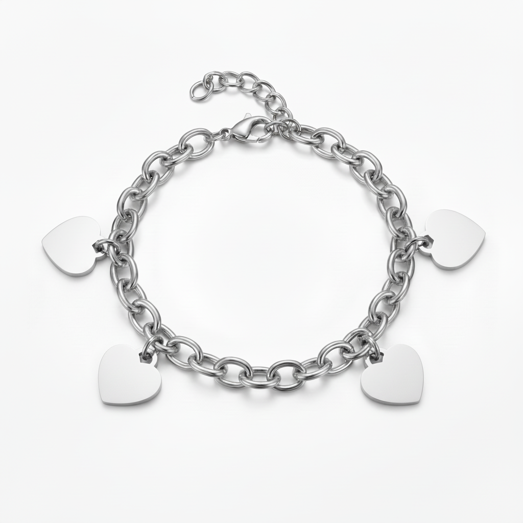 Bracciale Initial "Custom Hearts"