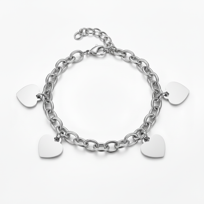 Bracciale Initial "Custom Hearts"