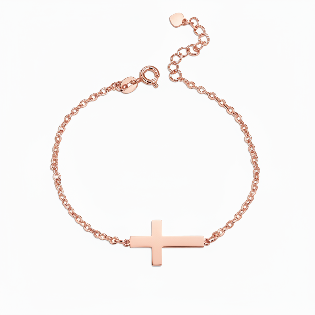 Bracciale con nome "Croce Laterale"