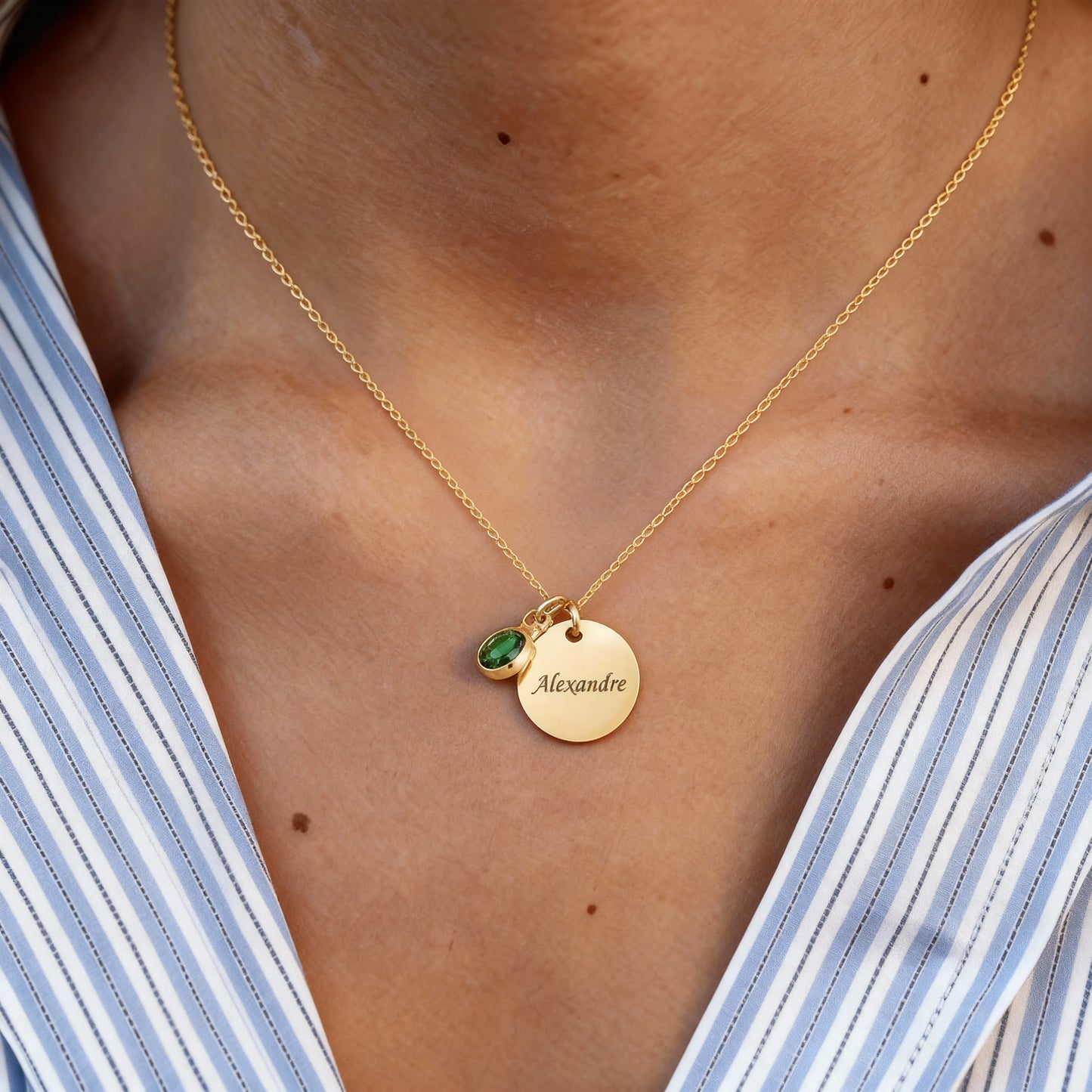 Collana Incisa "Disco Pietra di Nascita"